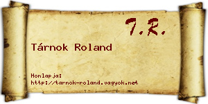 Tárnok Roland névjegykártya