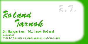 roland tarnok business card